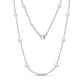 Minimalist Pearl Station Necklace - Women's Necklaces - The Steel Shop