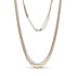 Minimalist Tri-Color Link Necklace - Women&