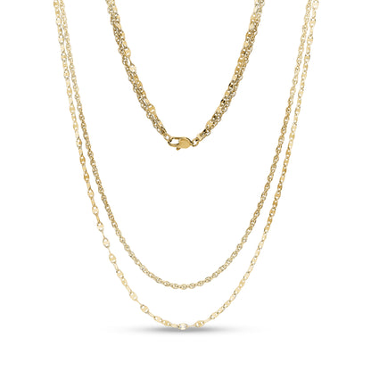 Layered Twist and Oval Link Chain - Women's Necklaces - The Steel Shop