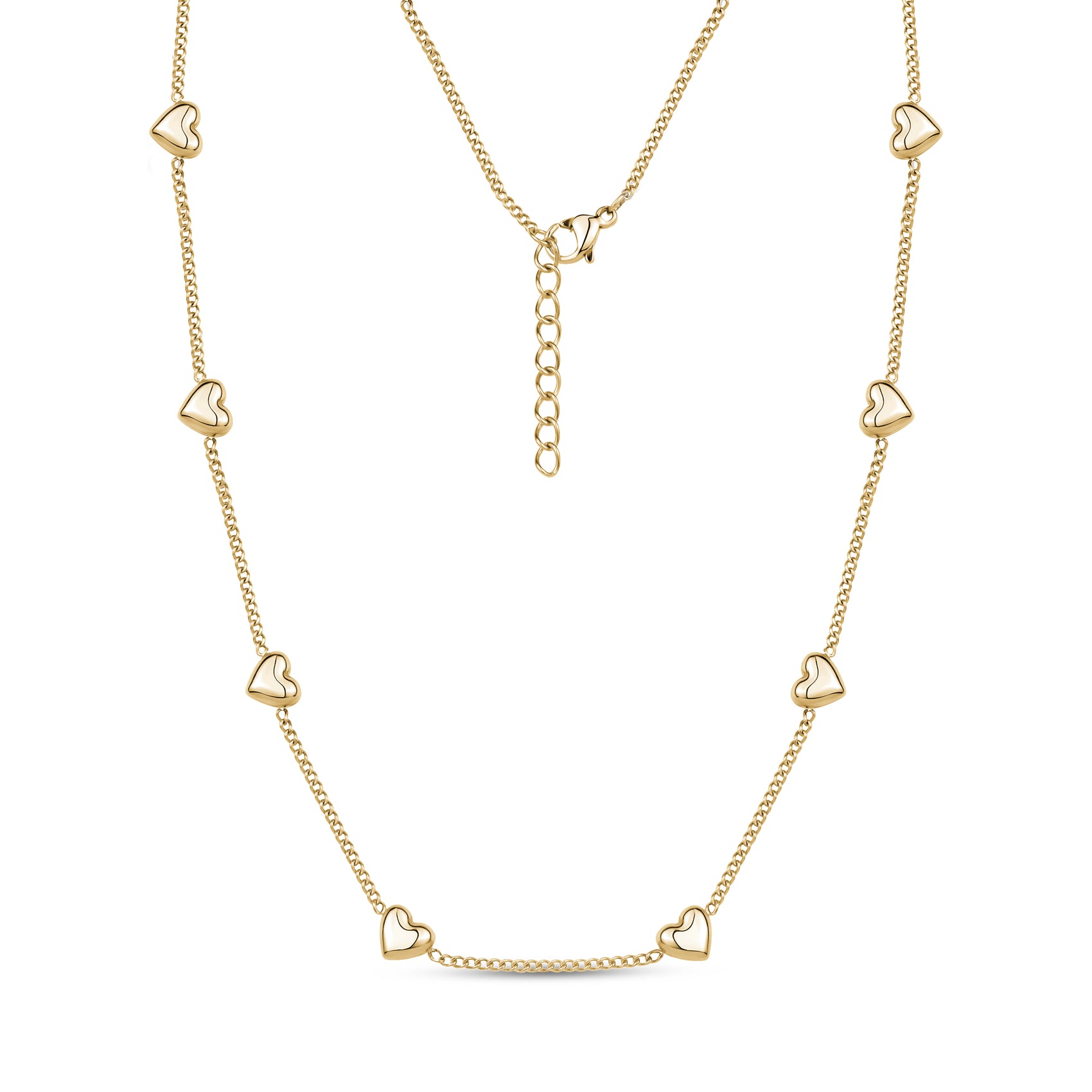 Heart Station Necklace - Women's Necklaces - The Steel Shop