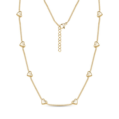 Heart Station Necklace - Women's Necklaces - The Steel Shop