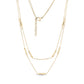Minimalist Layered Bar Chain Necklace - Women's Necklaces - The Steel Shop