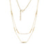 Minimalist Layered Bar Chain Necklace - Women&