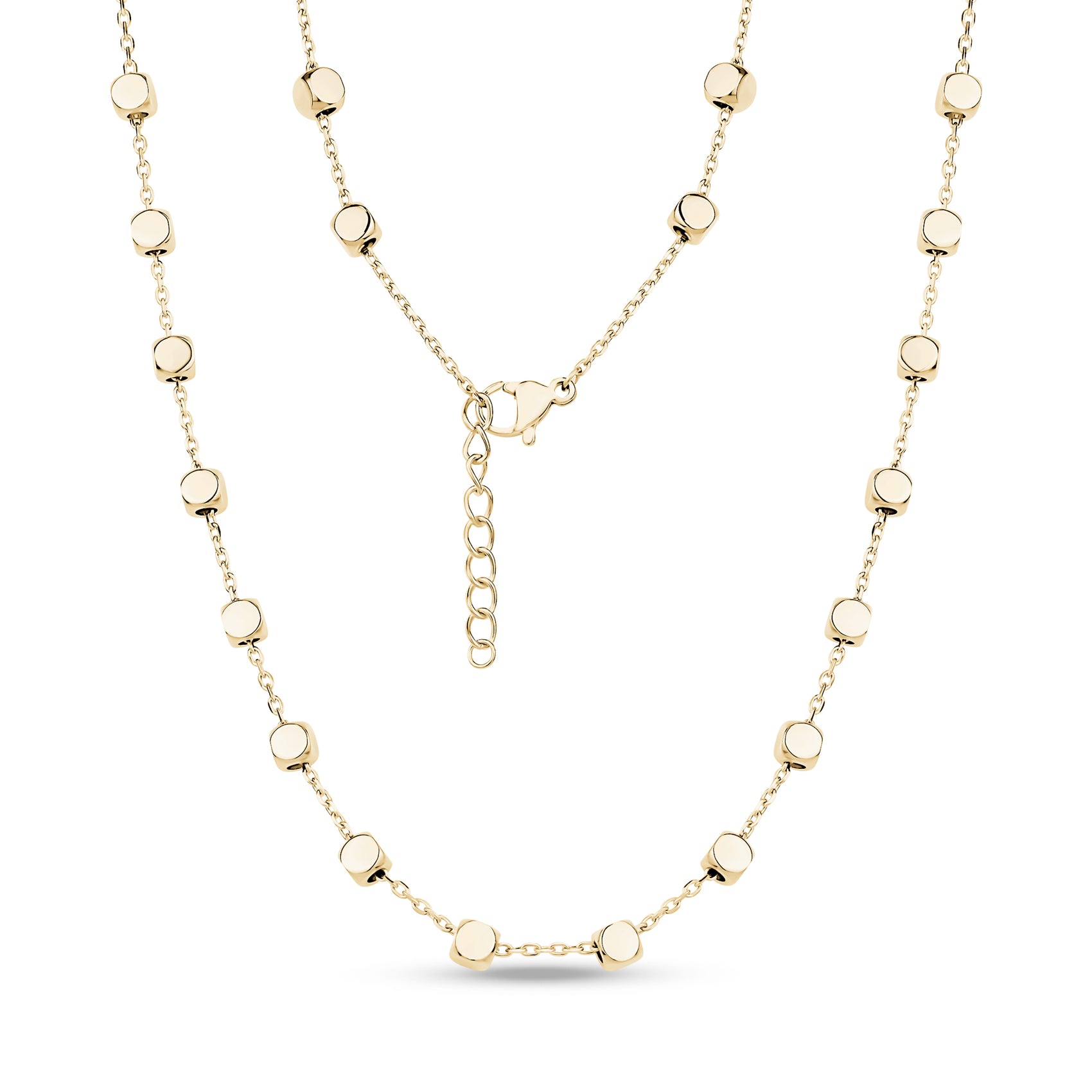 Cube Link Chain Necklace - Women's Necklaces - The Steel Shop