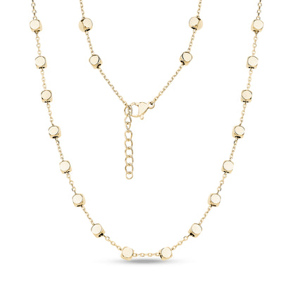 Cube Link Chain Necklace - Women's Necklaces - The Steel Shop