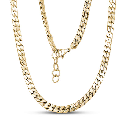 Bold Flat Curb Chain Necklace - Women's Necklaces - The Steel Shop