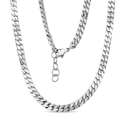 Bold Flat Curb Chain Necklace - Women's Necklaces - The Steel Shop