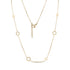 Circle and Disk Chain Necklace - Women&