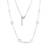 Circle and Disk Chain Necklace - Women&