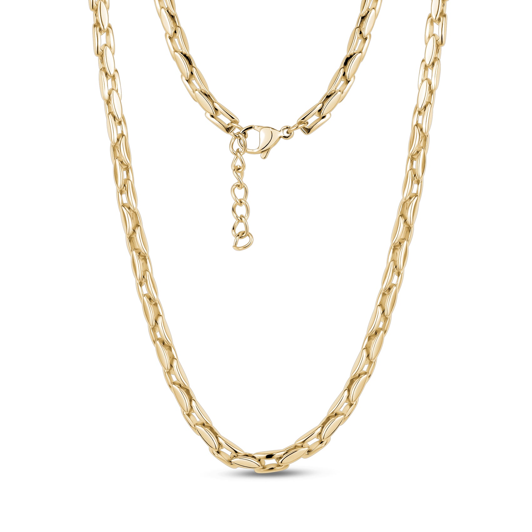 Sleek Rectangular Link Necklace - Women's Necklaces - The Steel Shop