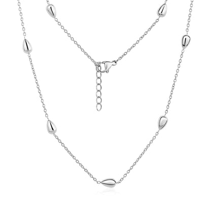 Droplet Station Necklace - Women's Necklaces - The Steel Shop