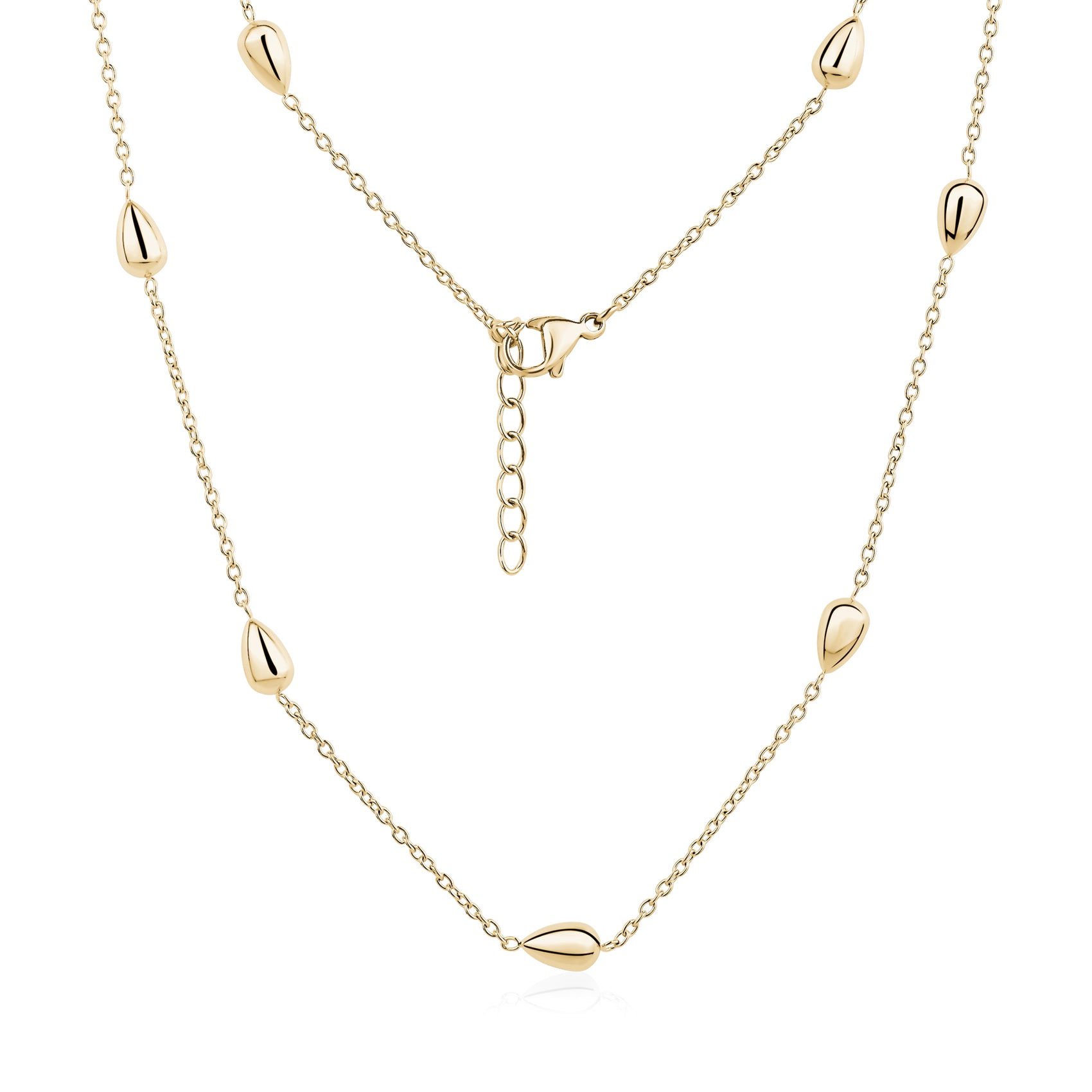 Droplet Station Necklace - Women's Necklaces - The Steel Shop
