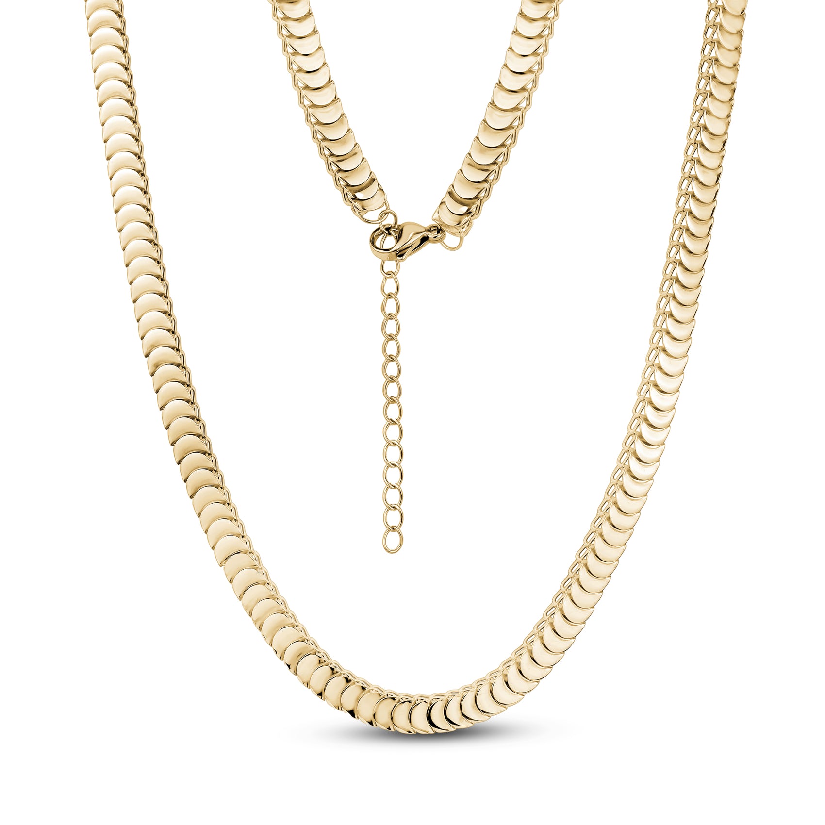 Serpentine Scale Necklace | 5MM - Women's Necklaces - The Steel Shop