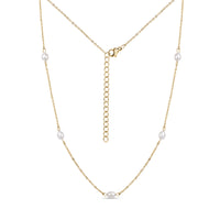 Freshwater Pearl Station Necklace