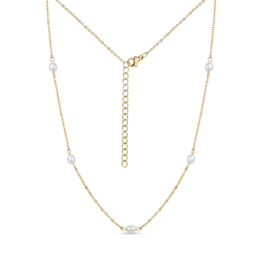 Freshwater Pearl Station Necklace