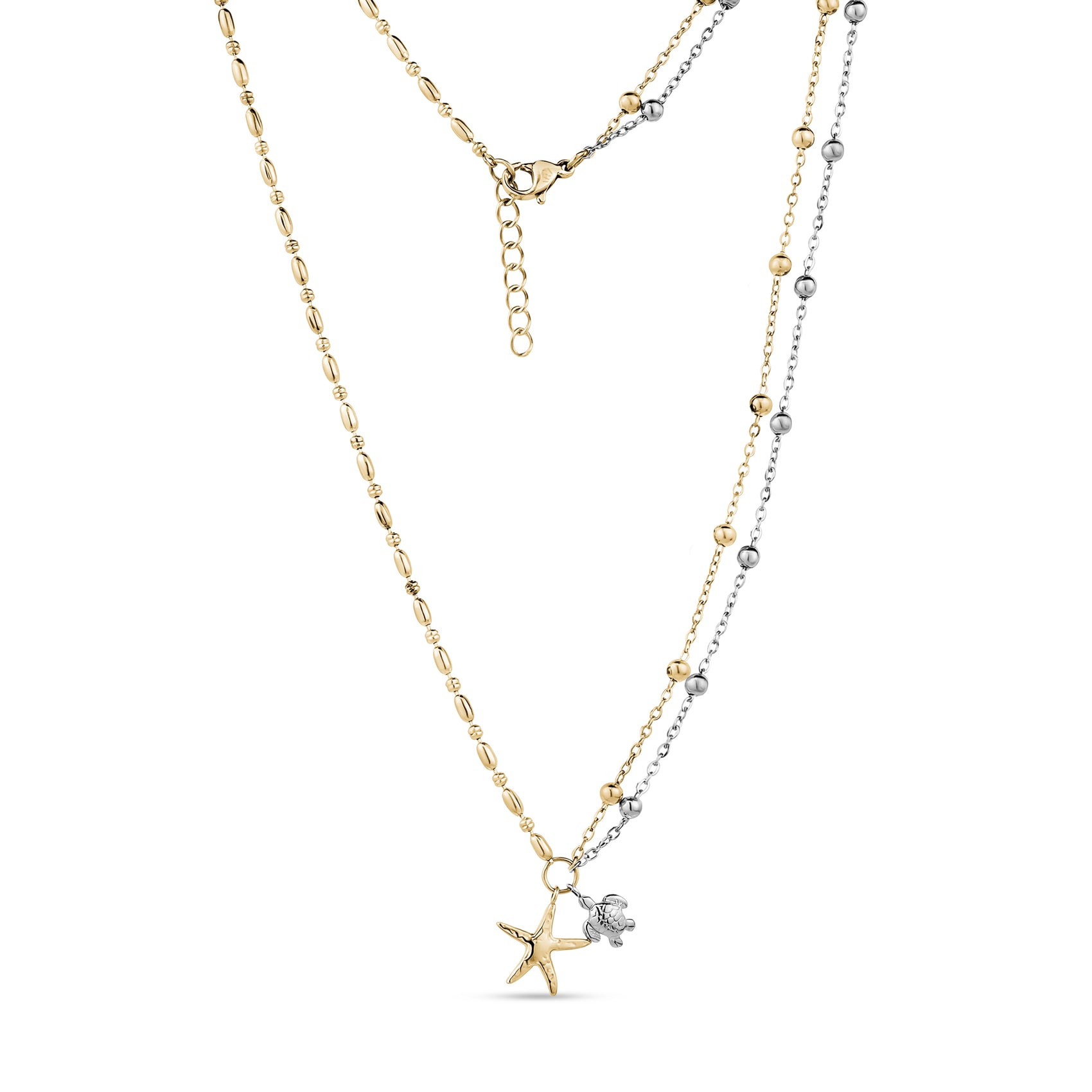 Starfish Duo Charm Necklace