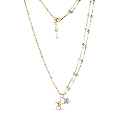 Starfish Duo Charm Necklace