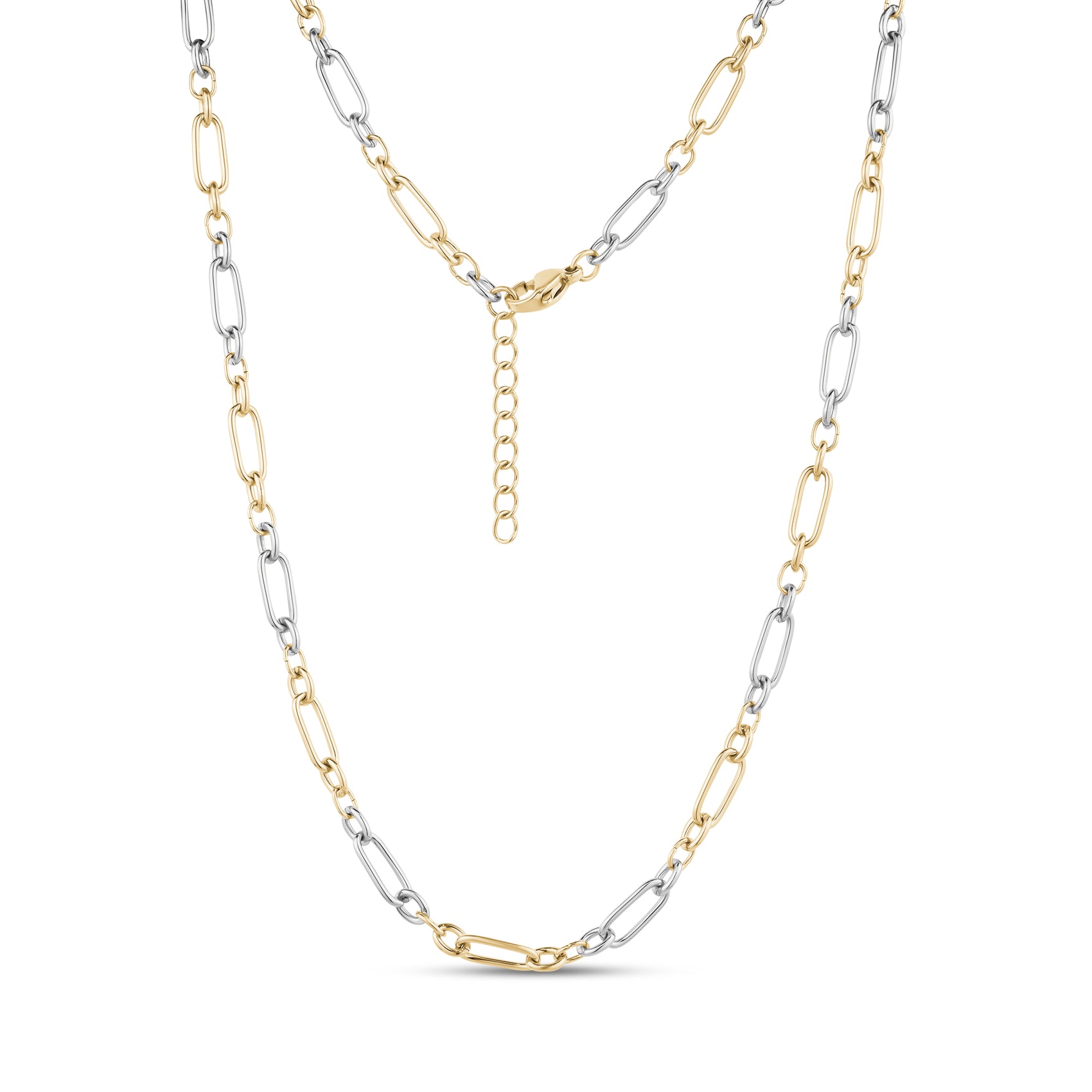 Two Tone Paperclip Necklace