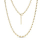 Gold polished oval link necklace with 6x4mm links and 16 inch length plus 2 inch extension