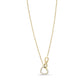 Gold infinity heart pendant necklace with crystal stones on a delicate chain with extension