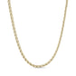 Gold interlaced link necklace with 5mm wide chain and 16 inch length plus 2 inch extension