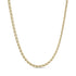 Gold interlaced link necklace with 5mm wide chain and 16 inch length plus 2 inch extension