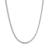 Silver interlaced link necklace with 5mm wide chain and 16 inch length plus 2 inch extension