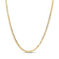 Gold refined flat twist necklace shown close-up highlighting polished stainless steel twist links