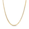 Gold refined flat twist necklace shown close-up highlighting polished stainless steel twist links