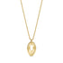 Gold bold oval link drop pendant necklace with 16 inch chain and 2 inch extension