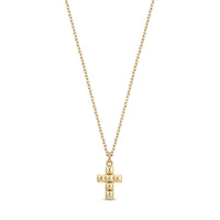 Mini Diamond Cut Cross Pendant