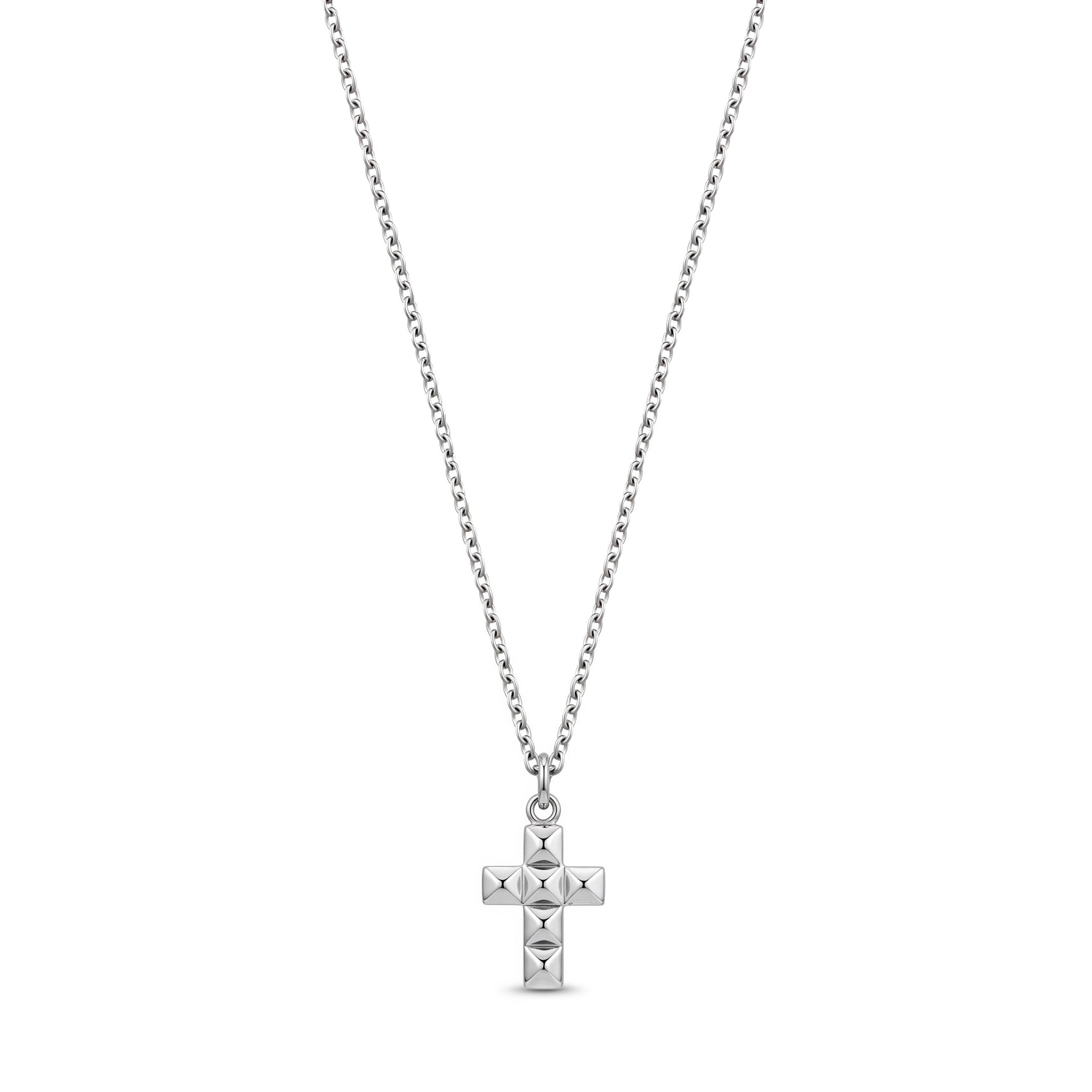 Mini Diamond Cut Cross Pendant