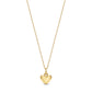 Gold stainless steel minimalist heart pendant necklace, front view