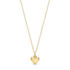 Gold stainless steel minimalist heart pendant necklace, front view