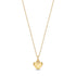 Gold stainless steel minimalist heart pendant necklace, front view
