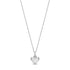 Silver stainless steel minimalist heart pendant necklace, front view