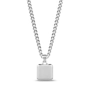 Square Dog Tag - Women Pendant - The Steel Shop