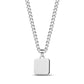 Square Dog Tag - Women Pendant - The Steel Shop