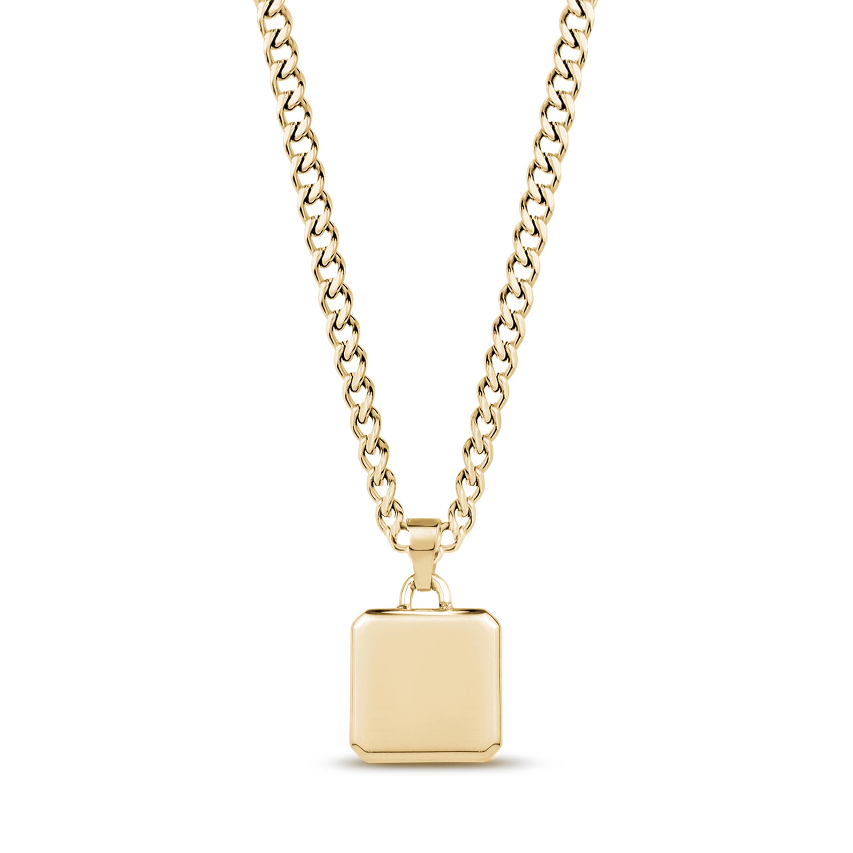 Square Dog Tag - Women Pendant - The Steel Shop