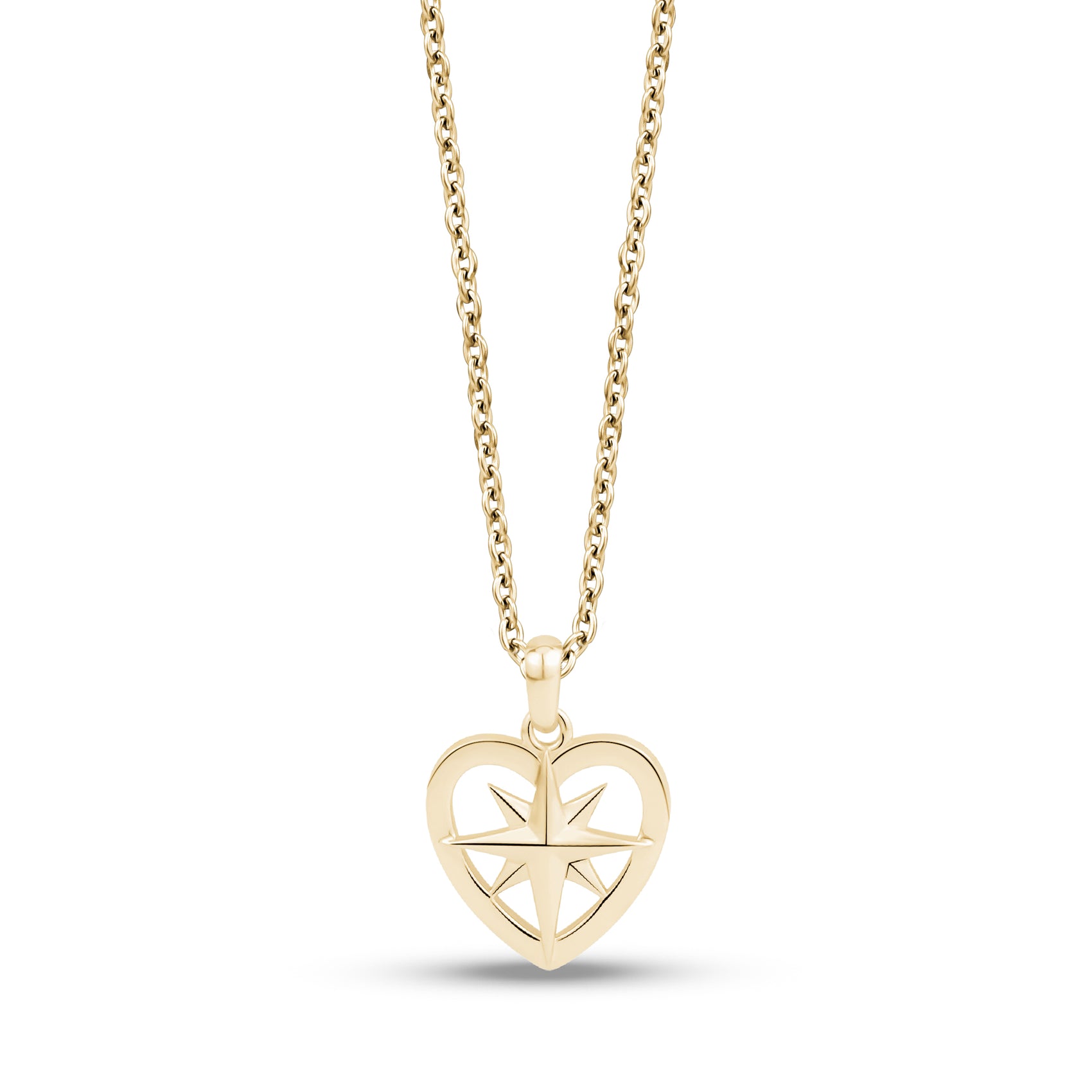 North Star Heart Pendant - Women Pendant - The Steel Shop
