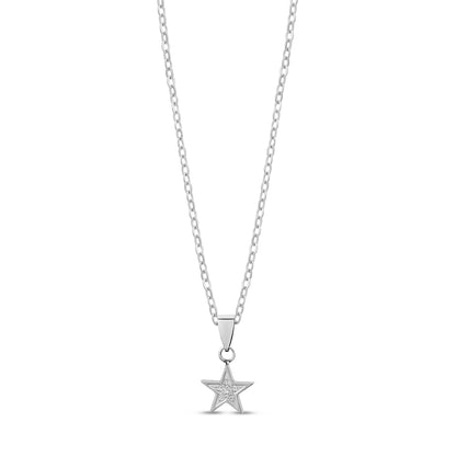 Stone-Set Star Pendant - Women Pendant - The Steel Shop