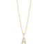 Stone-Set Initial Gold Pendant - Women Pendant - The Steel Shop