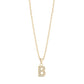 Stone-Set Initial Gold Pendant - Women Pendant - The Steel Shop