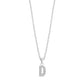 Stone-Set Initial Pendant - Women Pendant - The Steel Shop