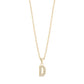 Stone-Set Initial Gold Pendant - Women Pendant - The Steel Shop
