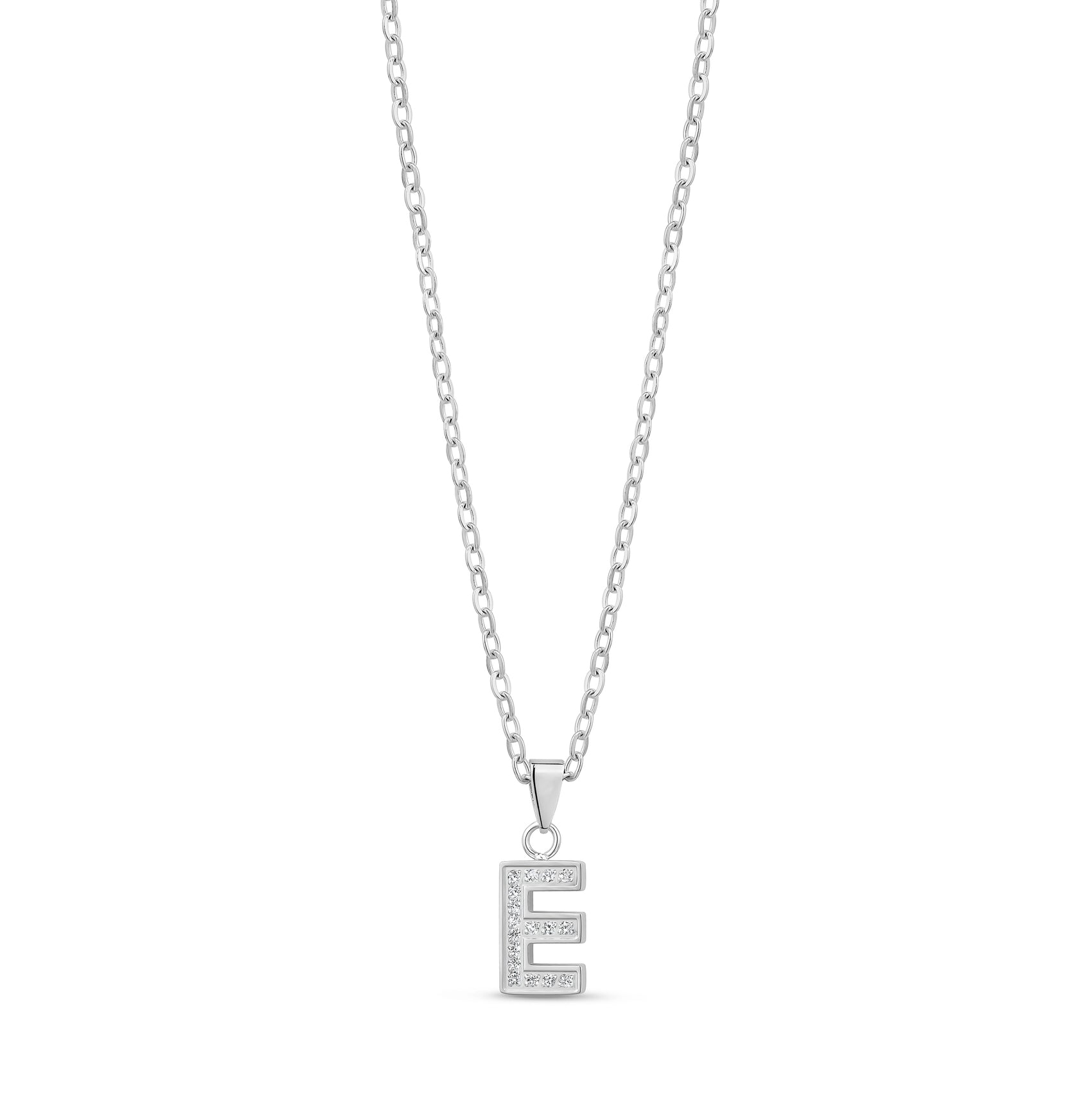 Stone-Set Initial Pendant - Women Pendant - The Steel Shop