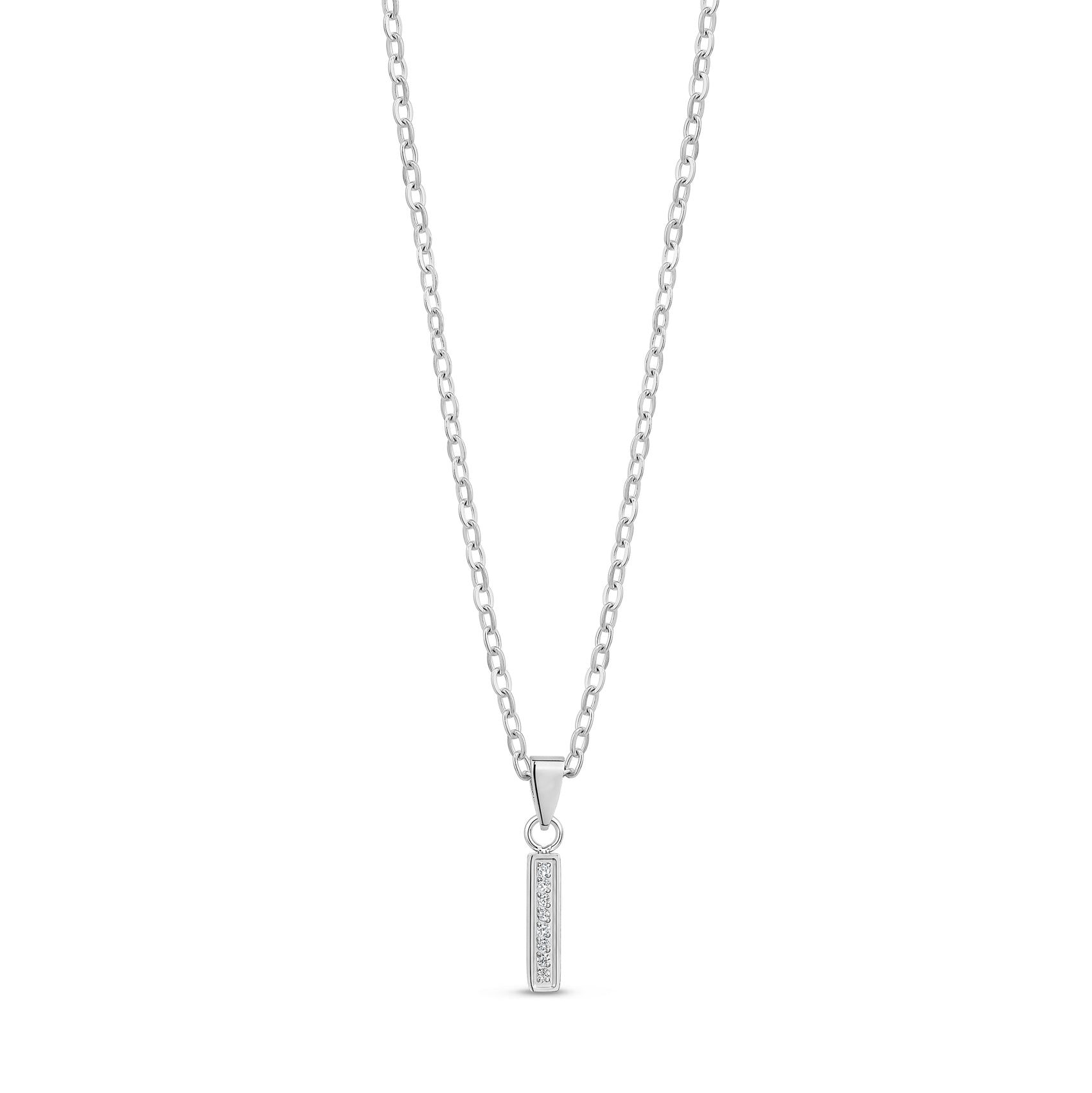 Stone-Set Initial Pendant - Women Pendant - The Steel Shop