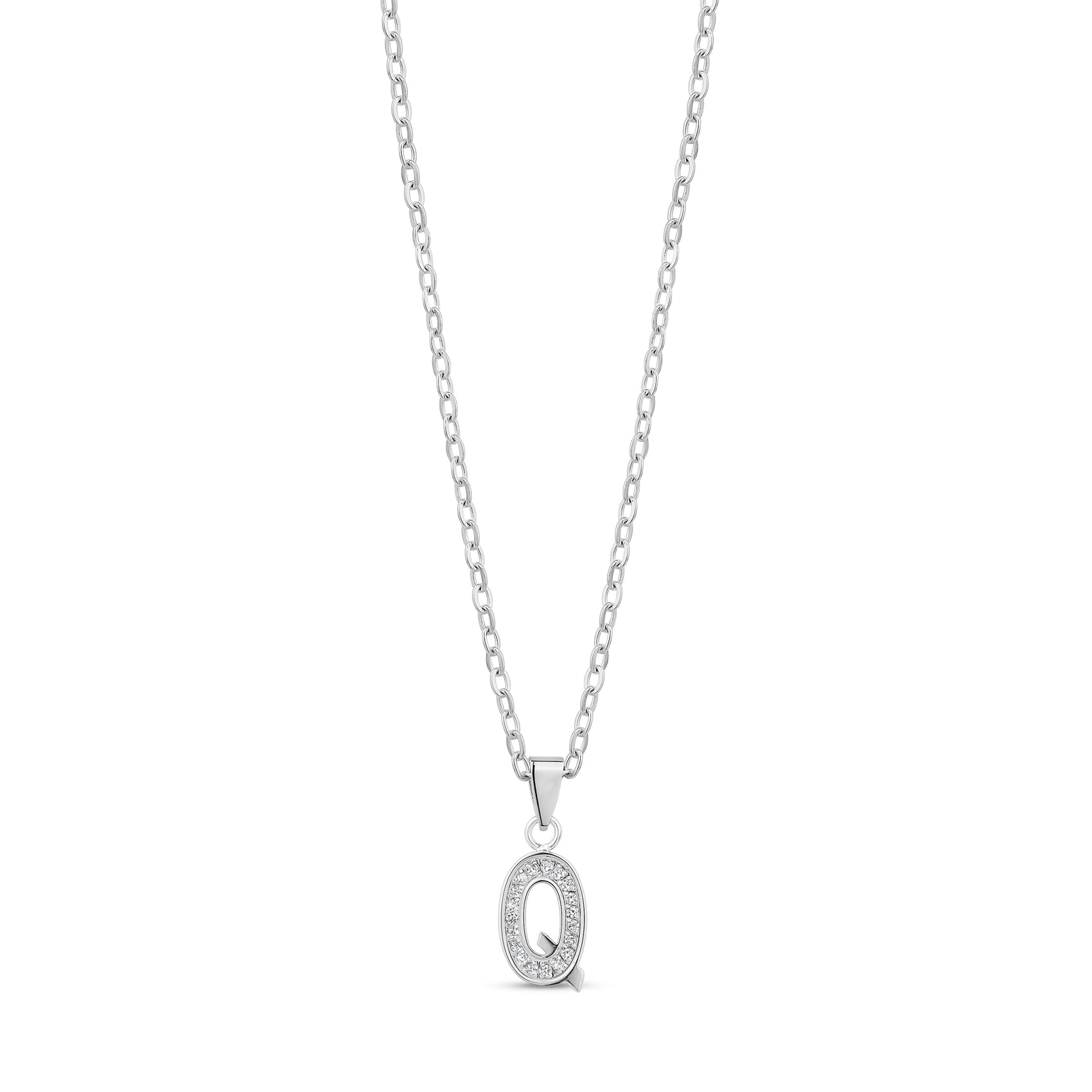 Stone-Set Initial Pendant - Women Pendant - The Steel Shop