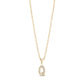 Stone-Set Initial Gold Pendant - Women Pendant - The Steel Shop