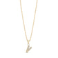 Stone-Set Initial Gold Pendant - Women Pendant - The Steel Shop